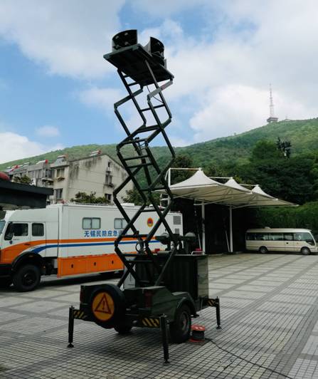 無錫市人防辦組織機(jī)動警報設(shè)施進(jìn)行警報鳴放